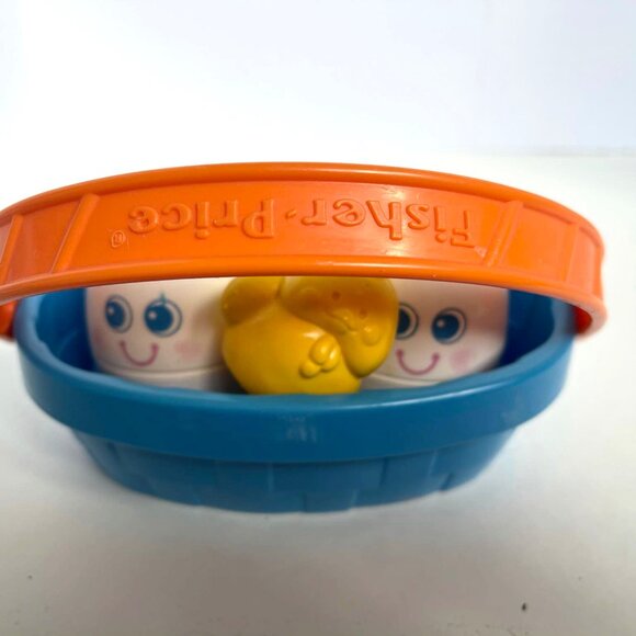 Fisher Price Wobbly Eggs in Basket & Chick Rare Complete - Picture 6 of 6